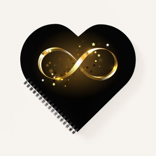 Golden Infinity Symbol Notizblock (Vorderseite)