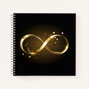 Golden Infinity Symbol Notizblock