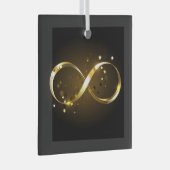 Golden Infinity Symbol Ornament Aus Glas (Vorderseite Rechts)