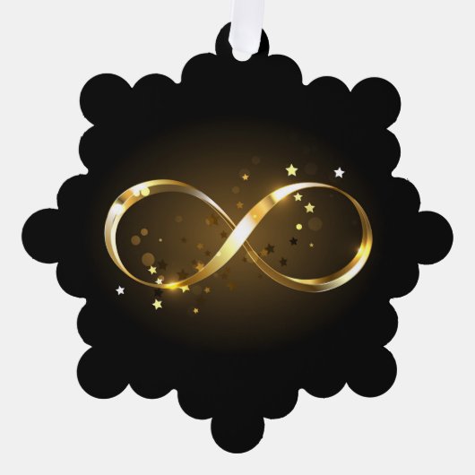 Golden Infinity Symbol Ornament Karte (Vorderseite)