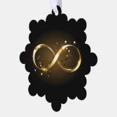 Golden Infinity Symbol Ornament Karte (Linke Ecke)