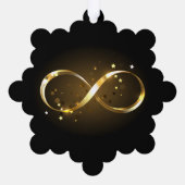 Golden Infinity Symbol Ornament Karte (Rückseite)