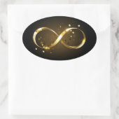 Golden Infinity Symbol Ovaler Aufkleber (Tasche)