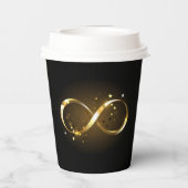 Golden Infinity Symbol Pappbecher (Rückseite)
