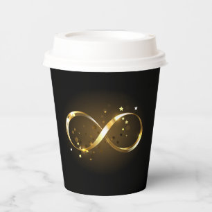 Golden Infinity Symbol Pappbecher