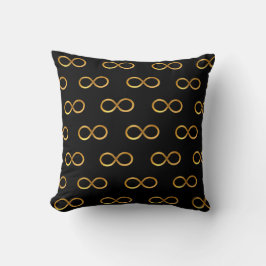 Golden Infinity Symbol Pattern Kissen