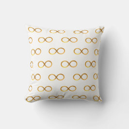 Golden Infinity Symbol Pattern Kissen