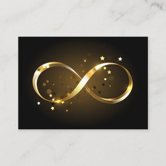 Golden Infinity Symbol Platzkarte (Vorderseite)