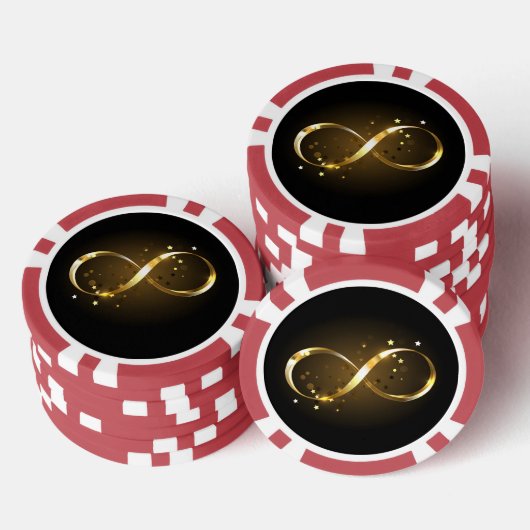 Golden Infinity Symbol Pokerchips (Stapel)