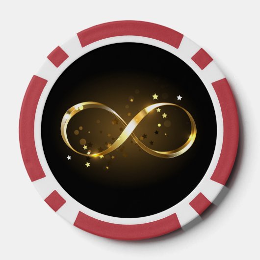 Golden Infinity Symbol Pokerchips (Rückseite)
