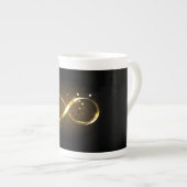Golden Infinity Symbol Porzellantasse (Vorderseite Rechts)