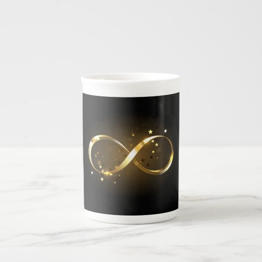Golden Infinity Symbol Porzellantasse (Vorderseite)