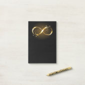 Golden Infinity Symbol Post-it Klebezettel (Auf Schreibtisch)