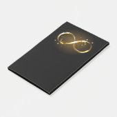 Golden Infinity Symbol Post-it Klebezettel (angewinkelt)