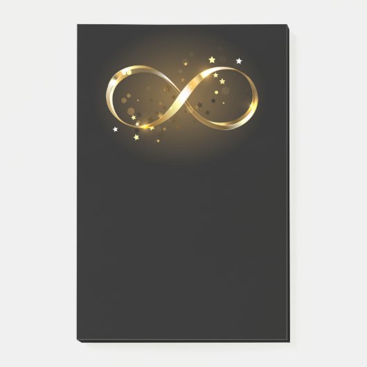 Golden Infinity Symbol Post-it Klebezettel (Vorderseite)