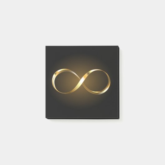 Golden Infinity Symbol Post-it Klebezettel (Vorderseite)
