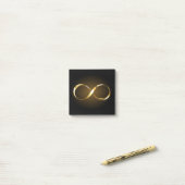 Golden Infinity Symbol Post-it Klebezettel (Auf Schreibtisch)