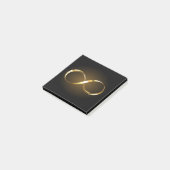 Golden Infinity Symbol Post-it Klebezettel (angewinkelt)
