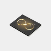 Golden Infinity Symbol Post-it Klebezettel (angewinkelt)