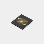 Golden Infinity Symbol Post-it Klebezettel (angewinkelt)