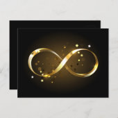 Golden Infinity Symbol Postkarte (Vorne/Hinten)
