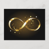 Golden Infinity Symbol Postkarte (Vorderseite)