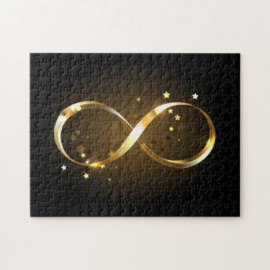 Golden Infinity Symbol Puzzle (Horizontal)