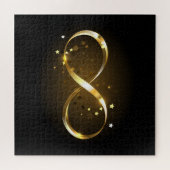 Golden Infinity Symbol Puzzle (Horizontal)