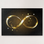 Golden Infinity Symbol Puzzle (Horizontal)