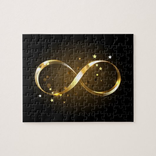 Golden Infinity Symbol Puzzle (Horizontal)