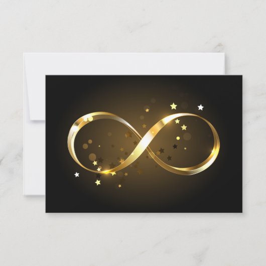 Golden Infinity Symbol RSVP Karte (Vorderseite)