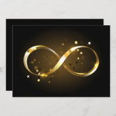 Golden Infinity Symbol Save The Date (Vorne/Hinten)