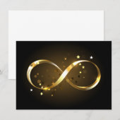 Golden Infinity Symbol Save The Date (Vorne/Hinten)