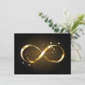 Golden Infinity Symbol Save The Date (Stehend Vorderseite)