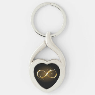 Golden Infinity Symbol Schlüsselanhänger