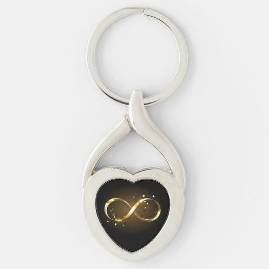 Golden Infinity Symbol Schlüsselanhänger (Vorderseite)