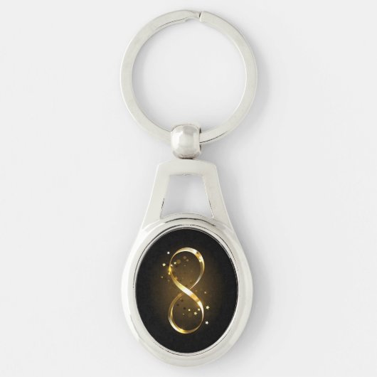 Golden Infinity Symbol Schlüsselanhänger (Vorderseite)