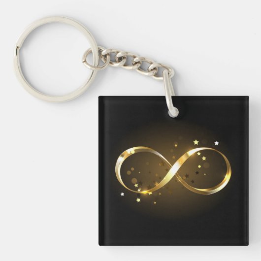 Golden Infinity Symbol Schlüsselanhänger (Vorderseite)