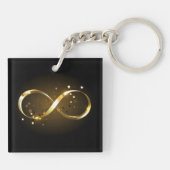 Golden Infinity Symbol Schlüsselanhänger (Rückseite)