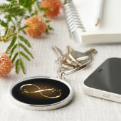 Golden Infinity Symbol Schlüsselanhänger (Seite)