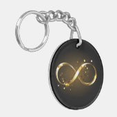 Golden Infinity Symbol Schlüsselanhänger (Vorderseite links)