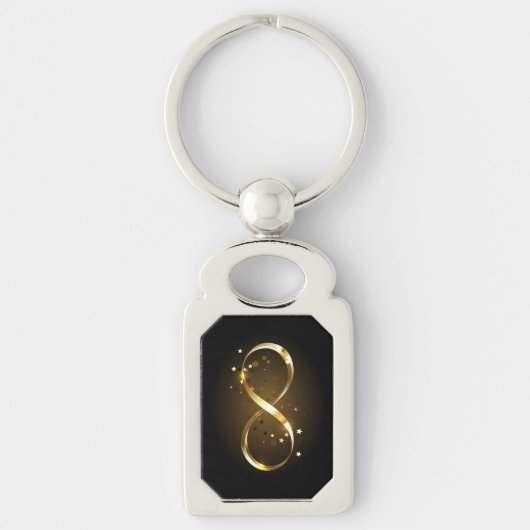 Golden Infinity Symbol Schlüsselanhänger (Vorderseite)