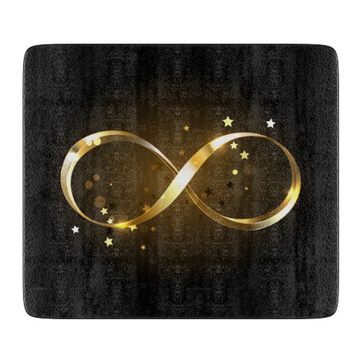 Golden Infinity Symbol Schneidebrett (Vorderseite)