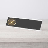 Golden Infinity Symbol Schreibtischnamensplakette (Vorderseite )