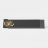 Golden Infinity Symbol Schreibtischnamensplakette (Vorderseite )