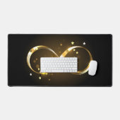 Golden Infinity Symbol Schreibtischunterlage (Tastatur & Maus)