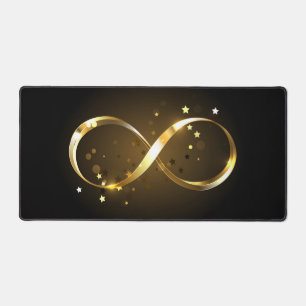 Golden Infinity Symbol Schreibtischunterlage