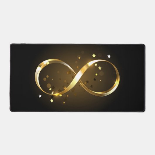Golden Infinity Symbol Schreibtischunterlage (Vorderseite)