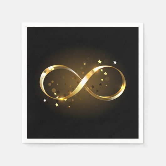 Golden Infinity Symbol Serviette (Vorderseite)