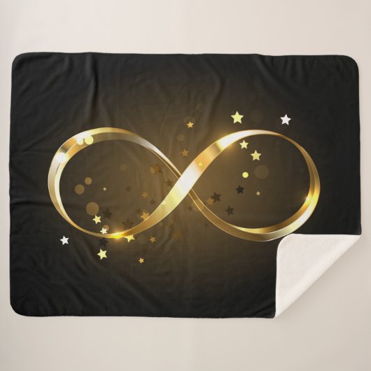 Golden Infinity Symbol Sherpadecke (Vorderseite (Horizontal))